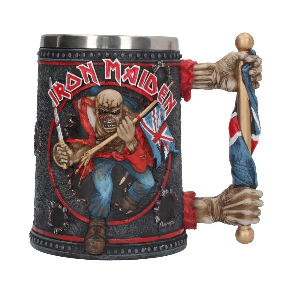 Nemesis Now Iron Maiden Eddie The Trooper Tankard Mug, Officially Licensed Rock Band Merchandise, High-Quality Resin, 14cm