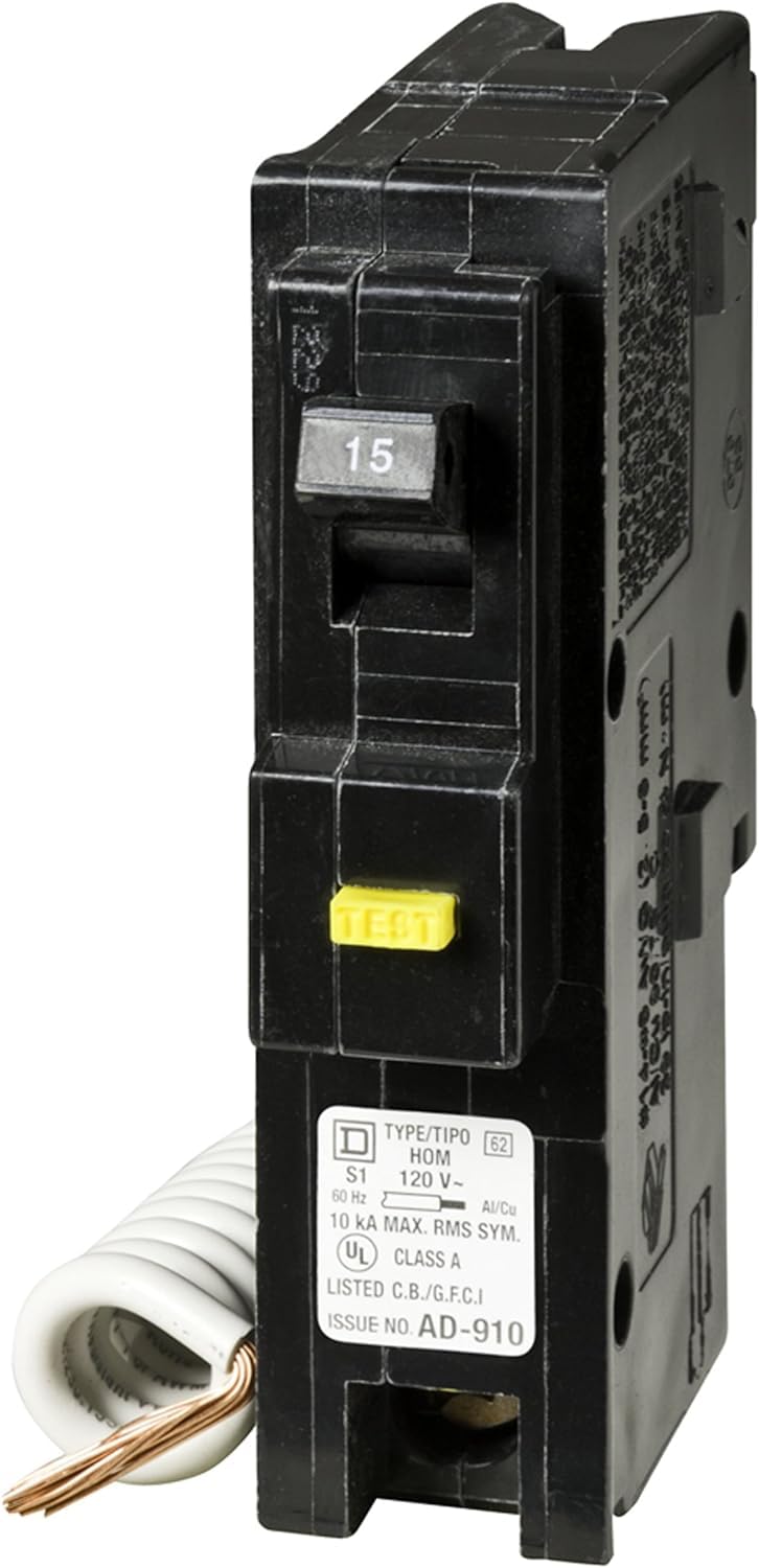 Square D - HOM115GFICP 15a Homeline 1pole Gfc Breaker