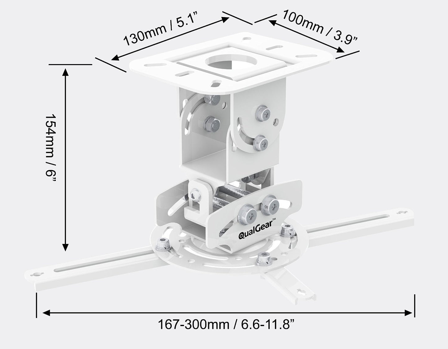 QualGear PRB-717-Wht Ceiling Mount Projector Accessory