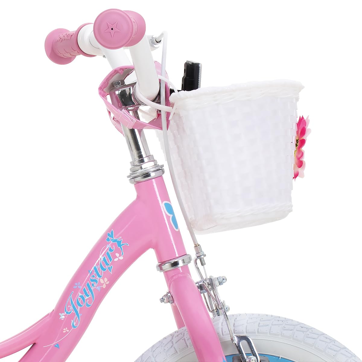JOYSTAR 16 Inch Kids Bike for Ages 4 5 6 Years Girls, Toddler Bike with Training Wheels & Handbrake for 4-6 Years Old Child, Pink