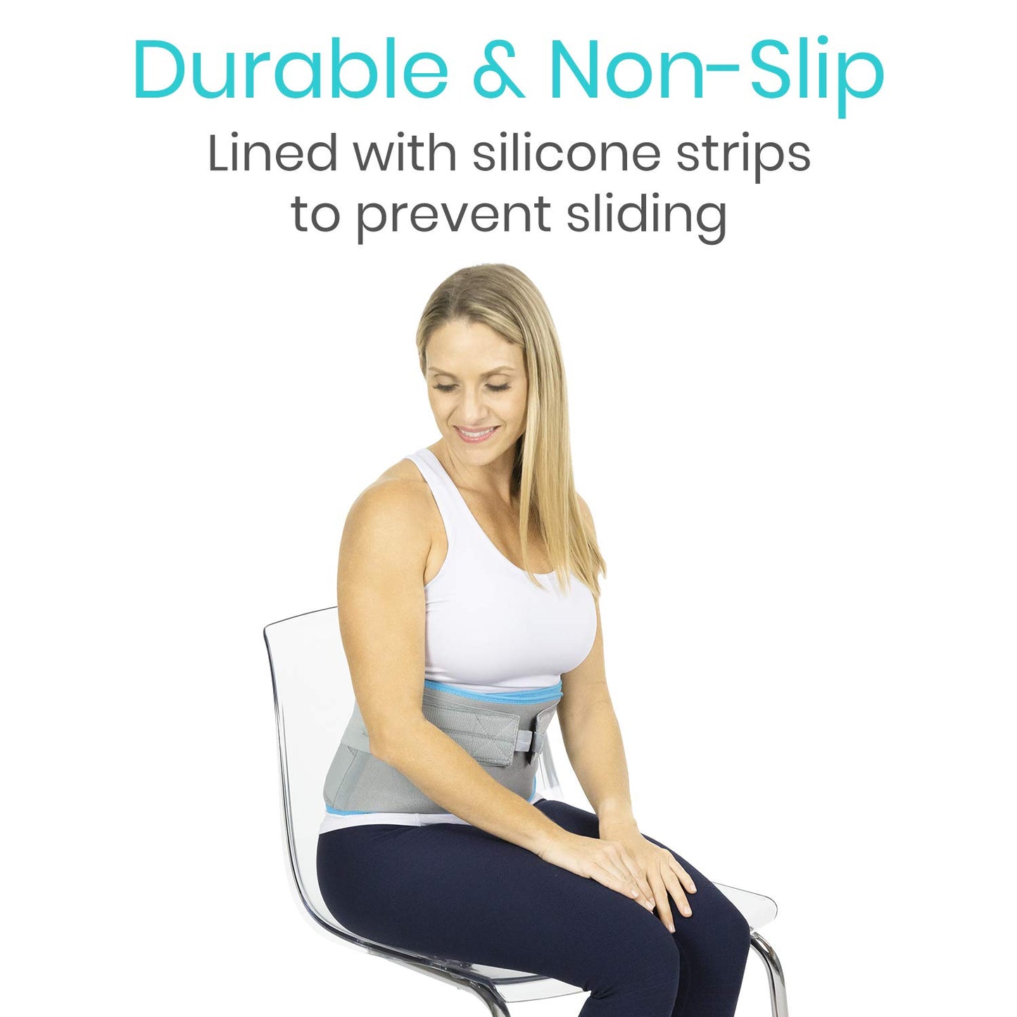 Vive Wearable Ice Packs for Back Pain - Back Brace with Ice Pack - Ice Belt for Lower Back Pain - Gel Ice Pack Back for Sciatica Relief Men, Women - Compression Hot Cold Therapy for Injuries Reusable