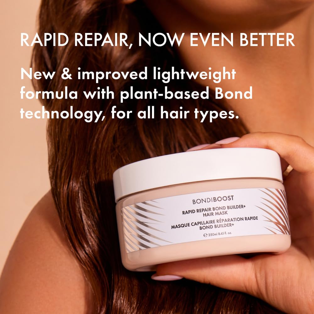 BONDIBOOST Rapid Repair Bond Builder + Hair Mask for Damaged Hair [8.45 fl oz], Deep Conditioning Treatment + Restores Strength & Shine