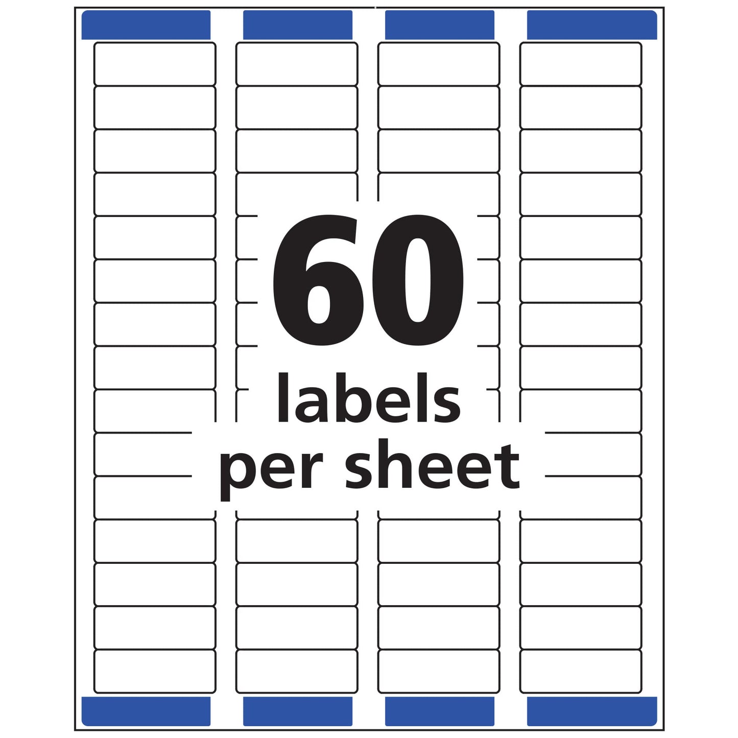 Avery Return Address Labels, Inkjet Printers, 1,500 Labels, 2/3 x 1-3/4, Permanent Adhesive, 5 Packs (8195)
