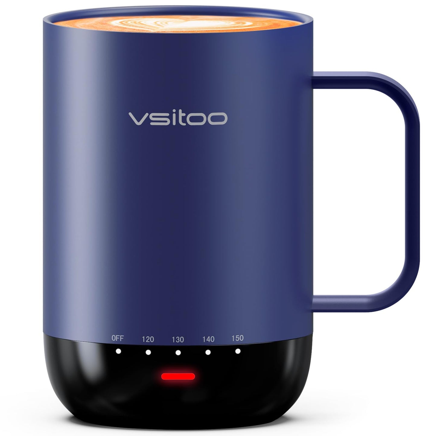 VSITOO S3 Pro 16oz Smart Self Heating Coffee Mug, Heated Coffee Mug with AI Auto-Sensing Temperature Control, 120-150℉ Rechargeable Smart Mug Warmer, IPX7 Waterproof, Gift for Men Women, Blue