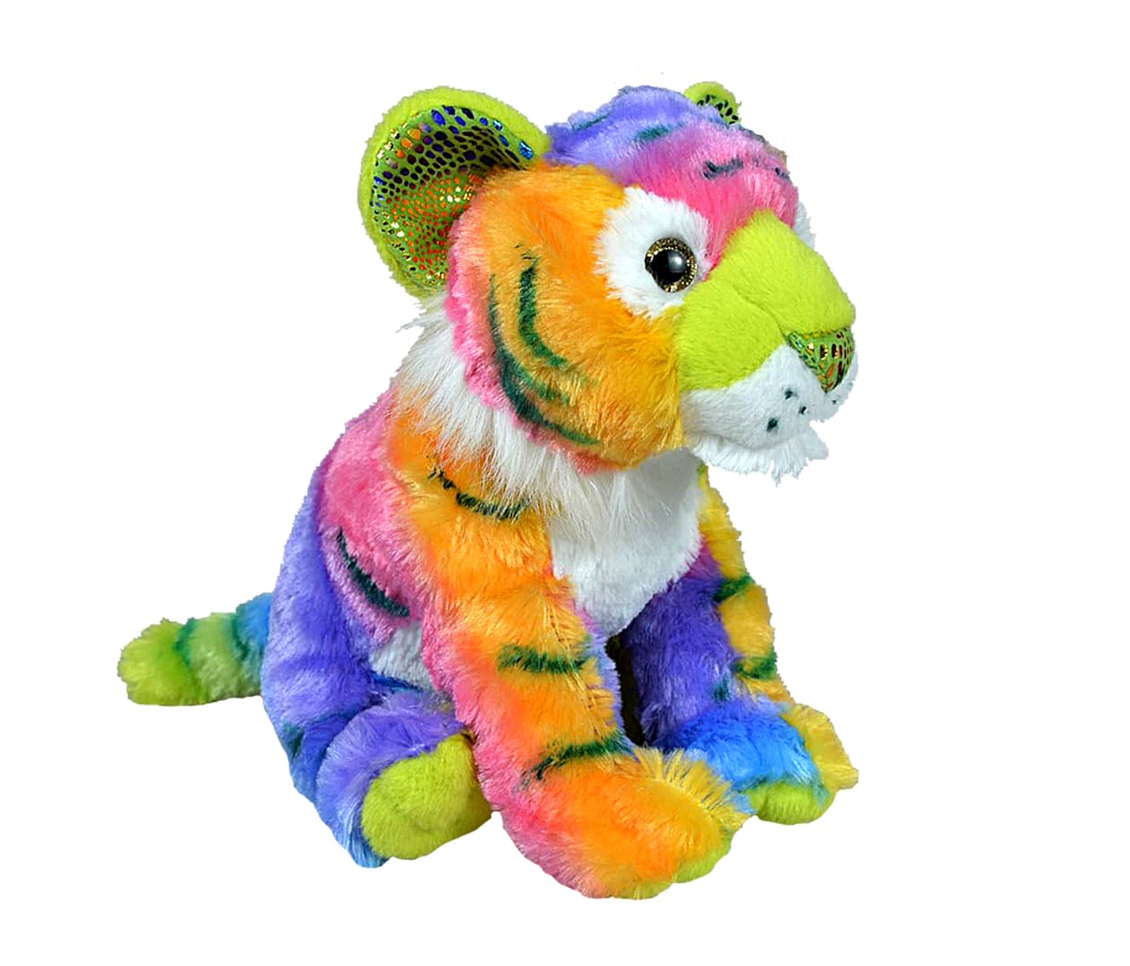 Wild Republic Rainbowkins Tiger, Stuffed Animal, 12 Inches, Plush Toy, Fill is Spun Recycled Water Bottles