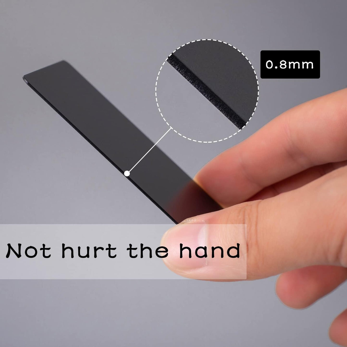 Thick Black Aluminum Metal Business Cards Anodized Aluminum 86 X 54 X 0.8mm 50 pcs