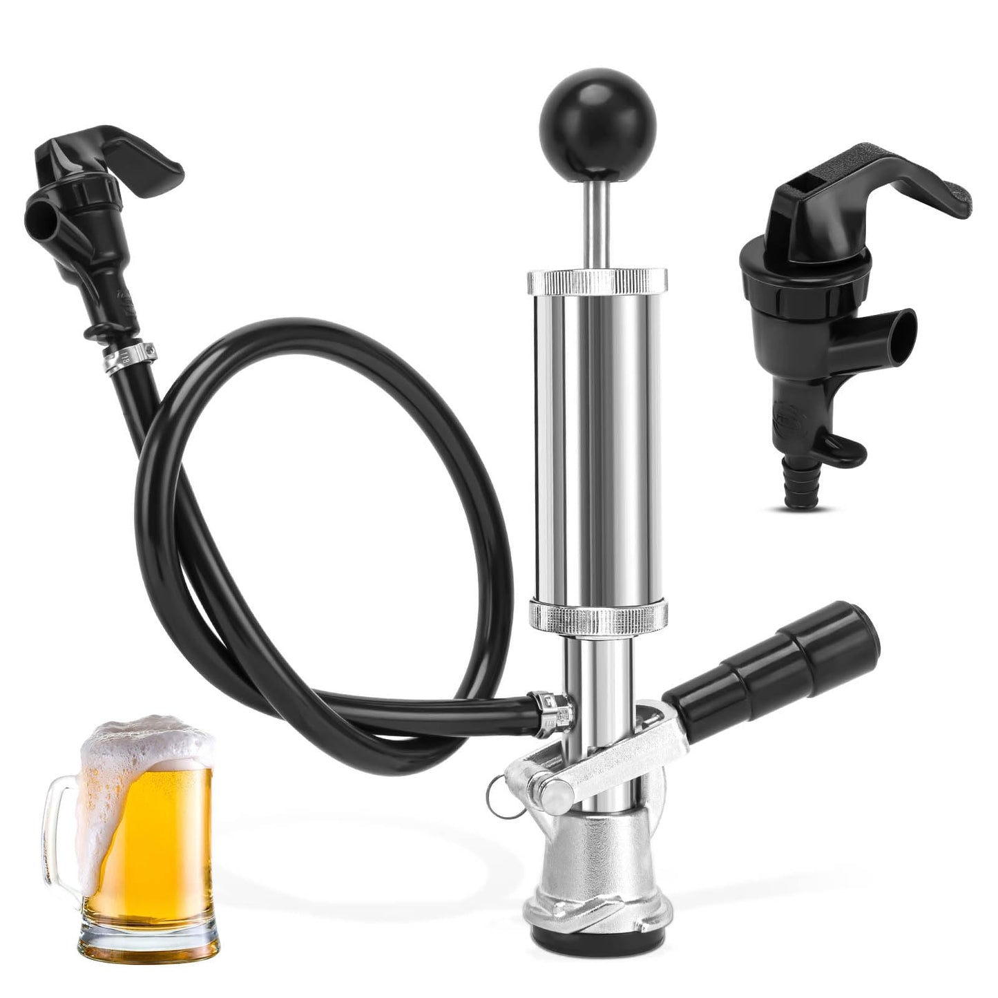 Keg Party Pump, 4" Keg Tap Kit Keg Pump Taps