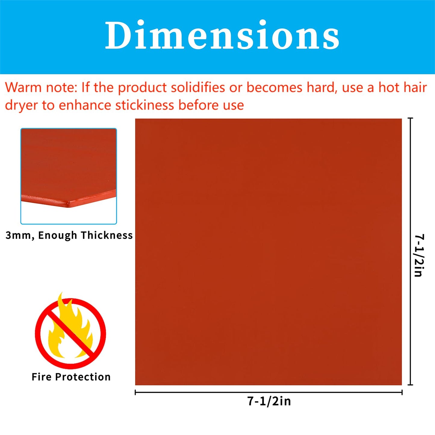 ABOAT T Fire Putty Electrical Putty Pads Fire Barrier Moldable Putty with Disposable Gloves for Sockets Wall Openings Electrical Box Water Supply Boxes (20, 7-1/2 inch)