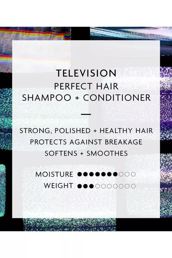 R+Co Television Perfect Hair Shampoo & Conditioner Set + Deluxe Sample (0.5oz) | Body + Shine + Smoothing for All Hair Types | Vegan + Cruelty-Free | 8.5oz (pack of 2)