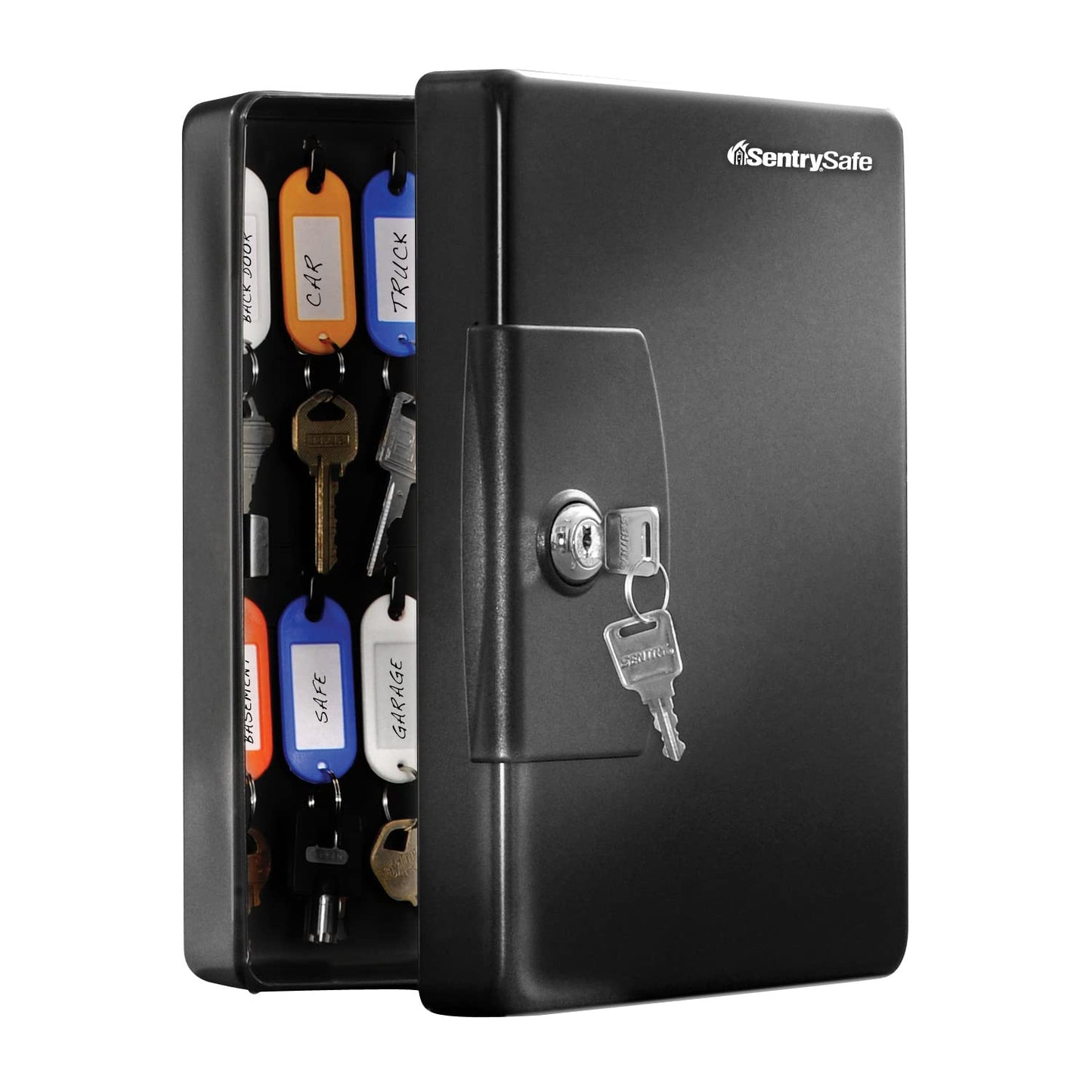 SentrySafe Key Box, Small Key Lock Box, 0.06 Cubic Feet, KB-25, Black, 25 key capacity