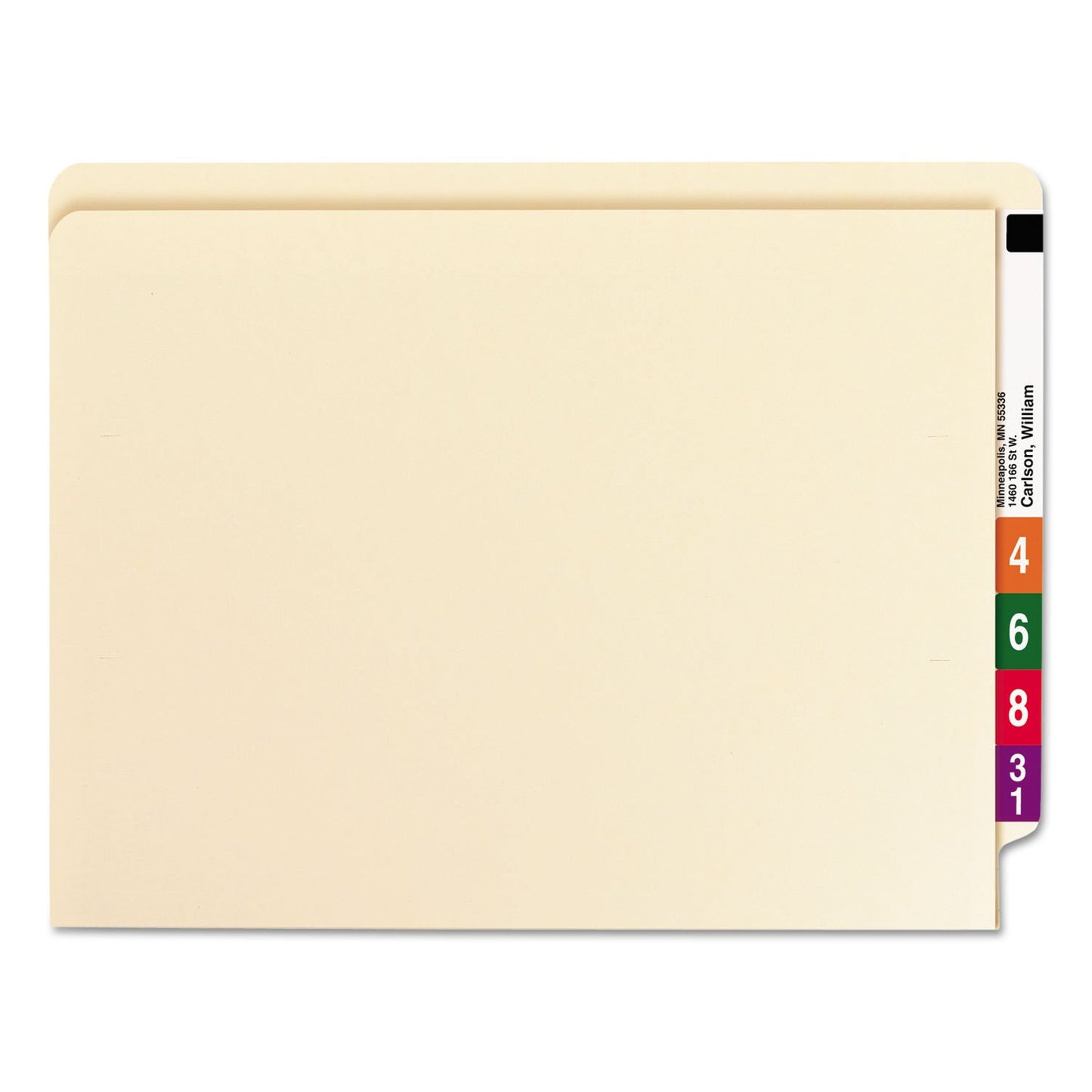 Smead End Tab Pocket Folder with Fastener, Straight-Cut Tab, 1 Pocket, Letter Size, Manila, 50 Count
