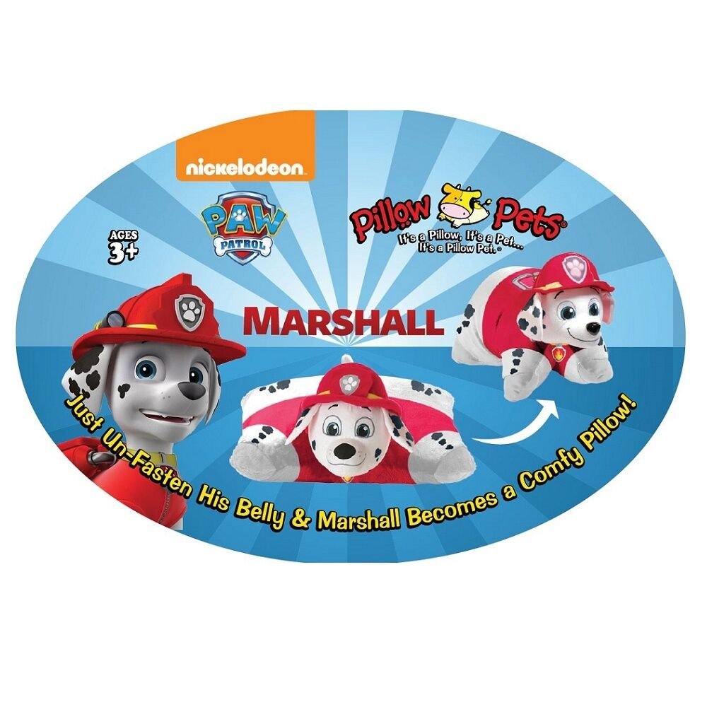 Pillow Pets 01202409M Nickelodeon Paw Patrol, Marshall Dalmatian, 16" Stuffed Animal Plush Toy