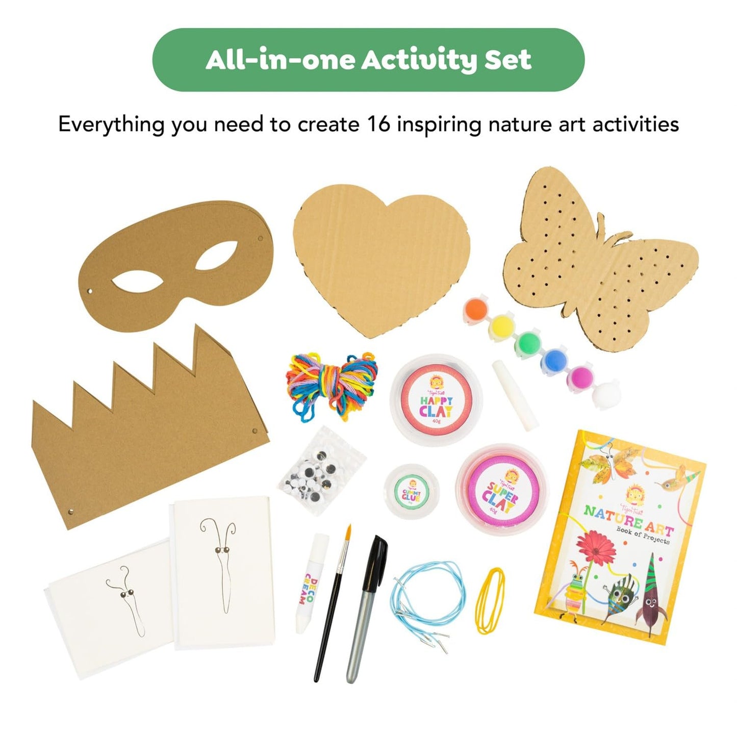 Tiger Tribe: Nature Art Set - Turn Natural Found Treasures Into Art Projects, Kids Ages 3+ with Parent, Ages 7+ Independent Craft Time, Activity Set