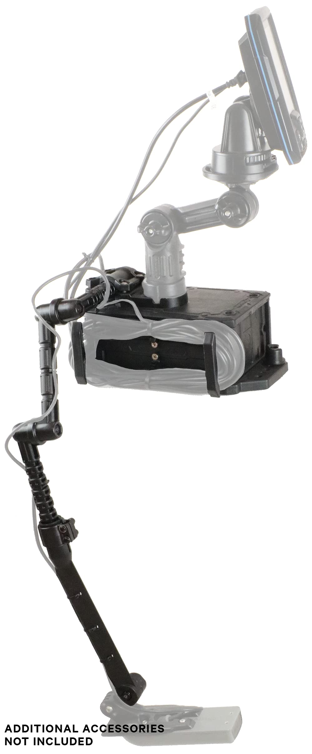 YakAttack CellBlok with Switchblade Transducer Arm | Track-Mounted Battery Box & Adjustable Fish Finder Mounting System for Kayaks | No-Drill, Easy Install | Made in USA