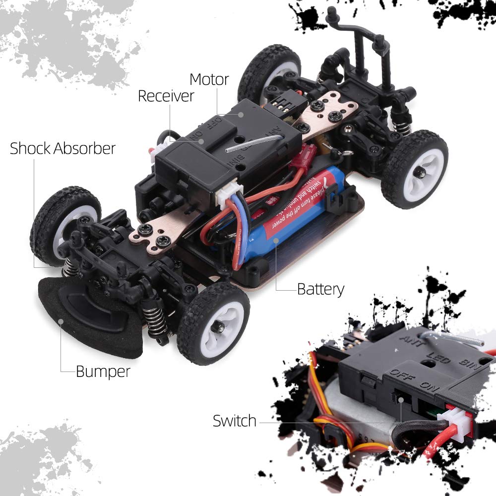 GoolRC WLtoys K989 RC Cars, 1:28 Scale 2.4GHz Remote Control Car, 4WD 30KM/H High Speed RC Racing Car, Drift Cars for Kids and Adults
