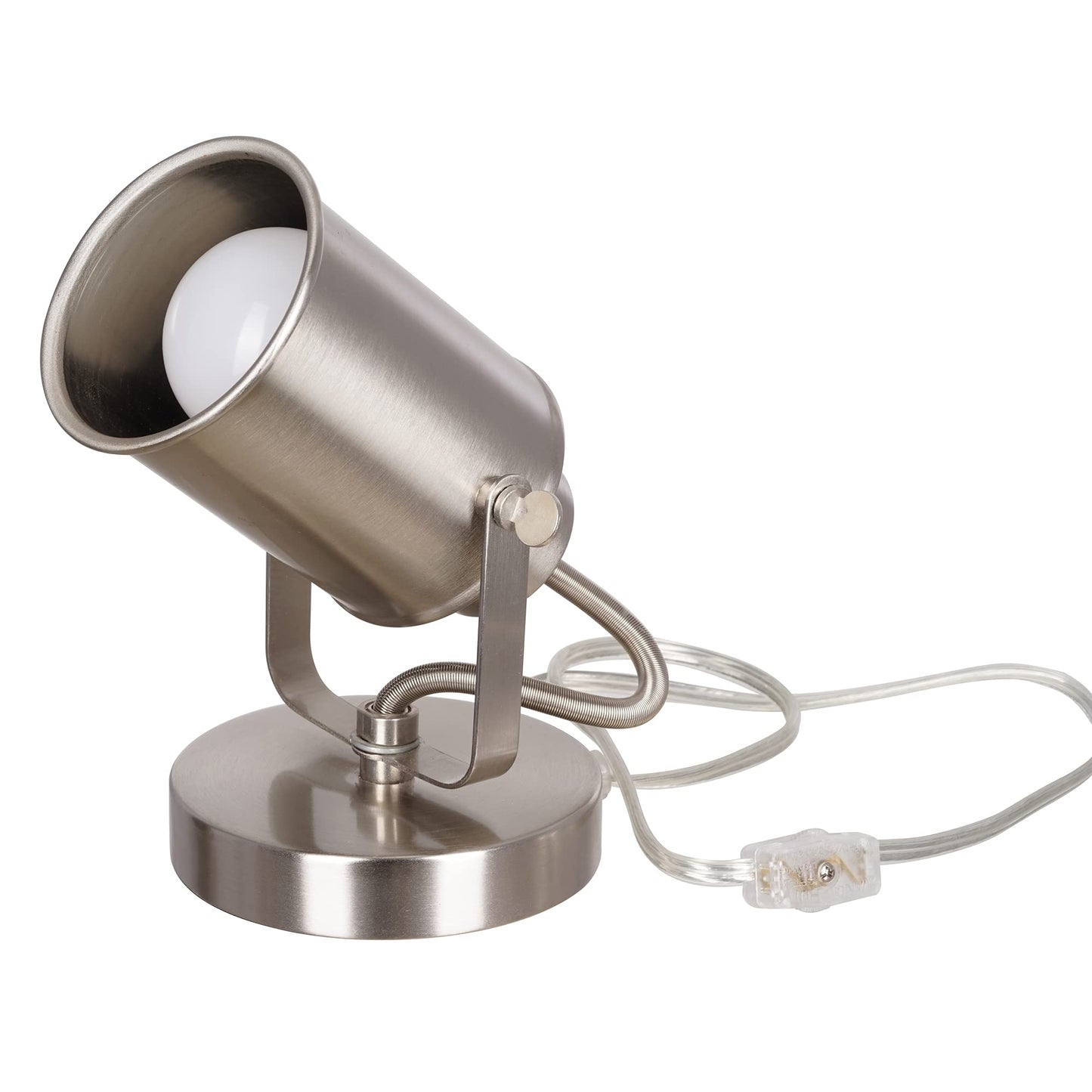 Catalina Lighting Modern Multipurpose Spotlight Desk or Wall Mount Accent Lamp, 6", Brushed Nickel, Pack of 1