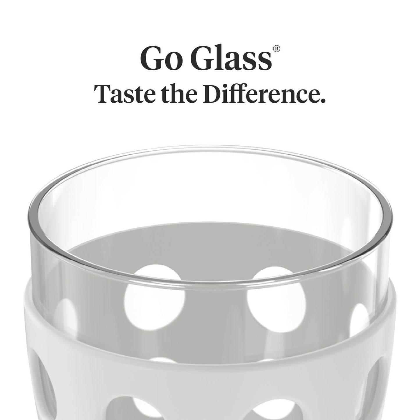 Lifefactory 10-Ounce Beverage Glasses with Protective Silicone Sleeves, 4-Pack, Stone Gray