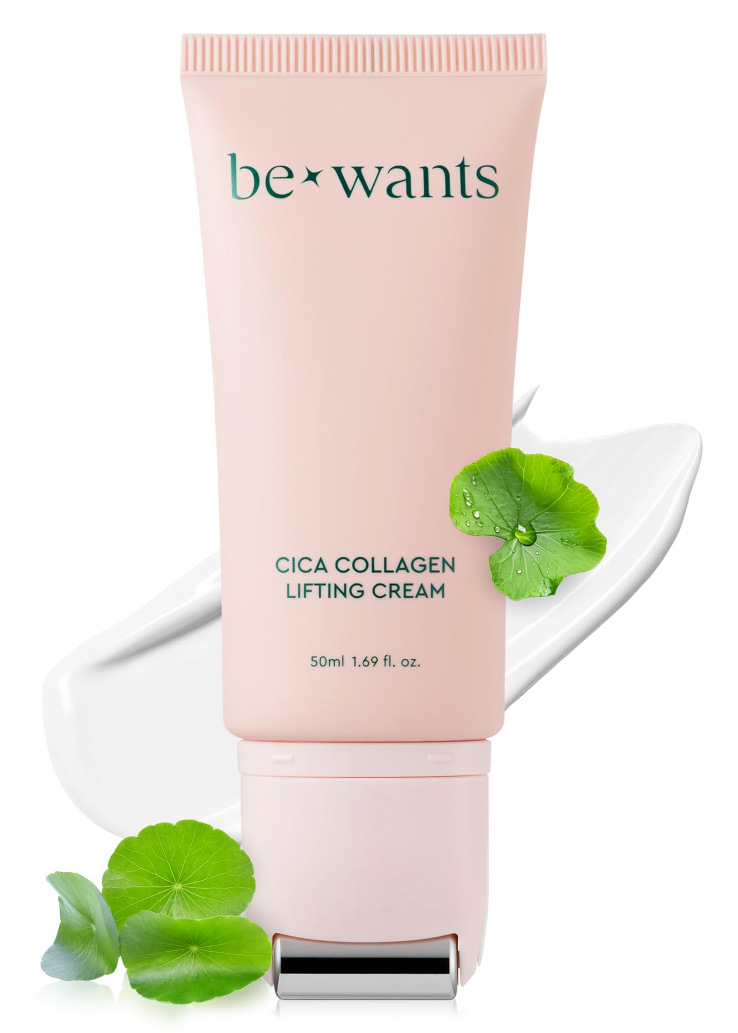 BE+WANTS Bewants Neck Lifting & Firming Cream with Centella Asiatica, Vegan Hyaluronic Acid, Neck and Face Firming Cream Moisturizer For Sagging Skin with Gua Sha Roller