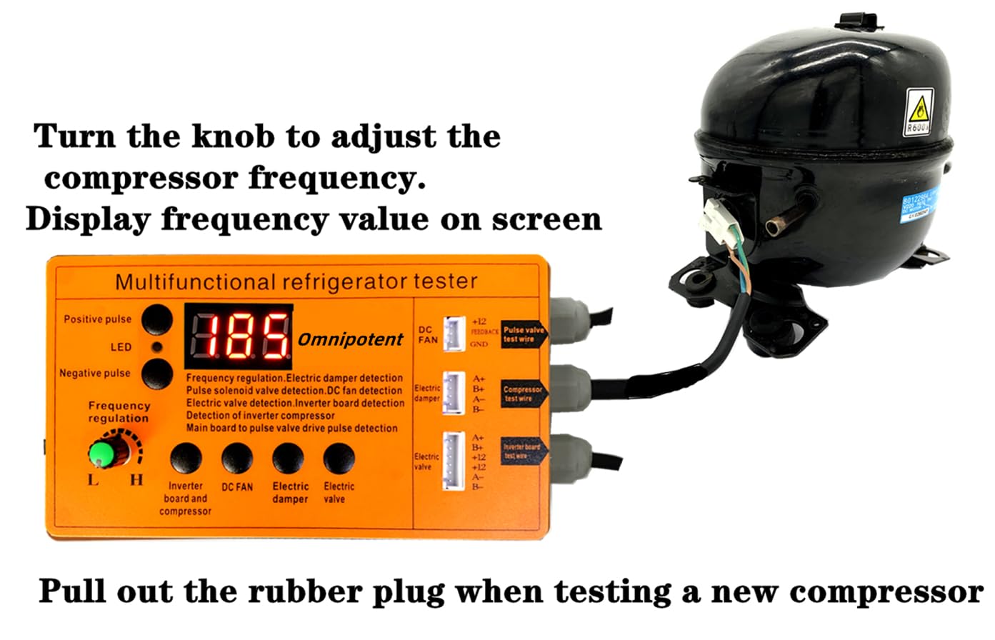 Multifunctional Refrigerator Compressor Tester - Pulse Solenoid & Inverter Compressor Tester - DC Fan Damper Electric Valve Fault Detector