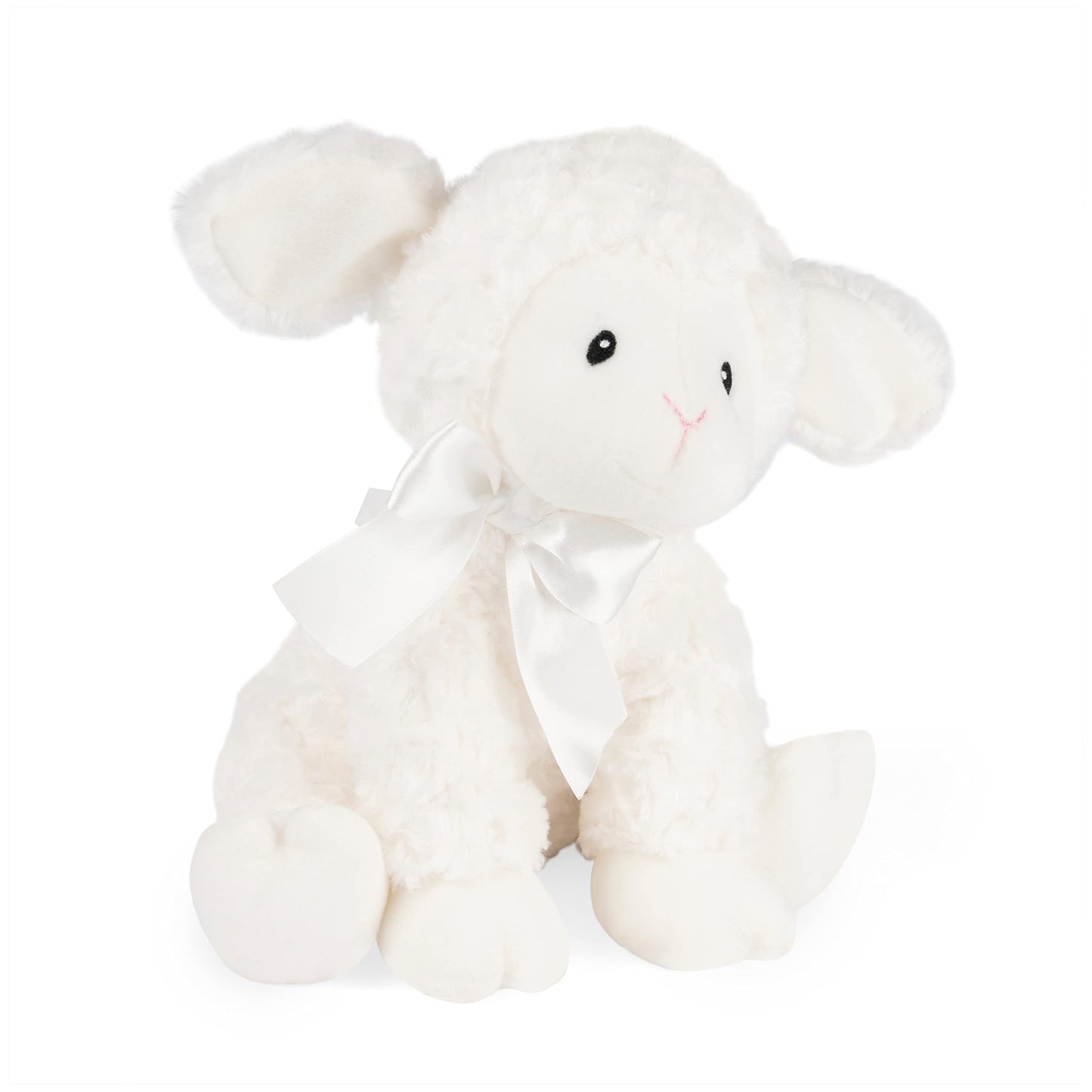 Baby GUND Lena Lamb Keywind Musical Plush, Plays Brahms’ Lullaby, Stuffed Animal Sensory Toy for Babies 10 Months & Up, White, 10”