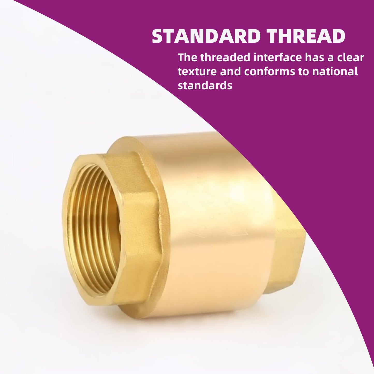 MYWERO 3" One Check Valve, Female Threaded Vertical Check Valve Brass Check Valve for Water Backflow Prevention for oil, Gas-Air Check Valve, Sewage Pump, etc DN80