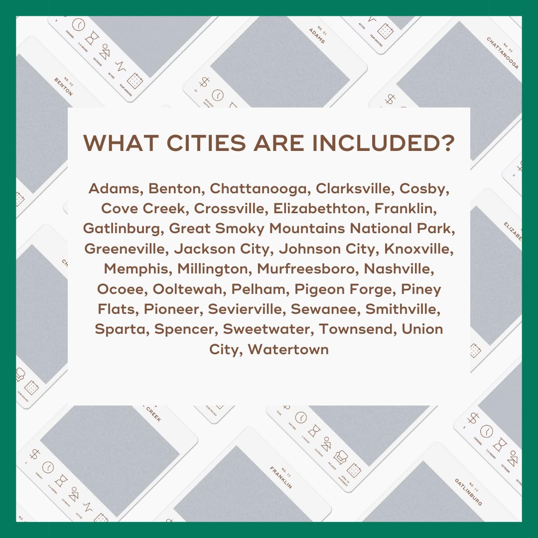 Reach International Outfitters Tennessee Adventure Bucket List: 50 Scratch-Off Cards for Outdoor Activities, Tourist Attractions, and Road Trips - Perfect Travel Gift and Guide for Exploring