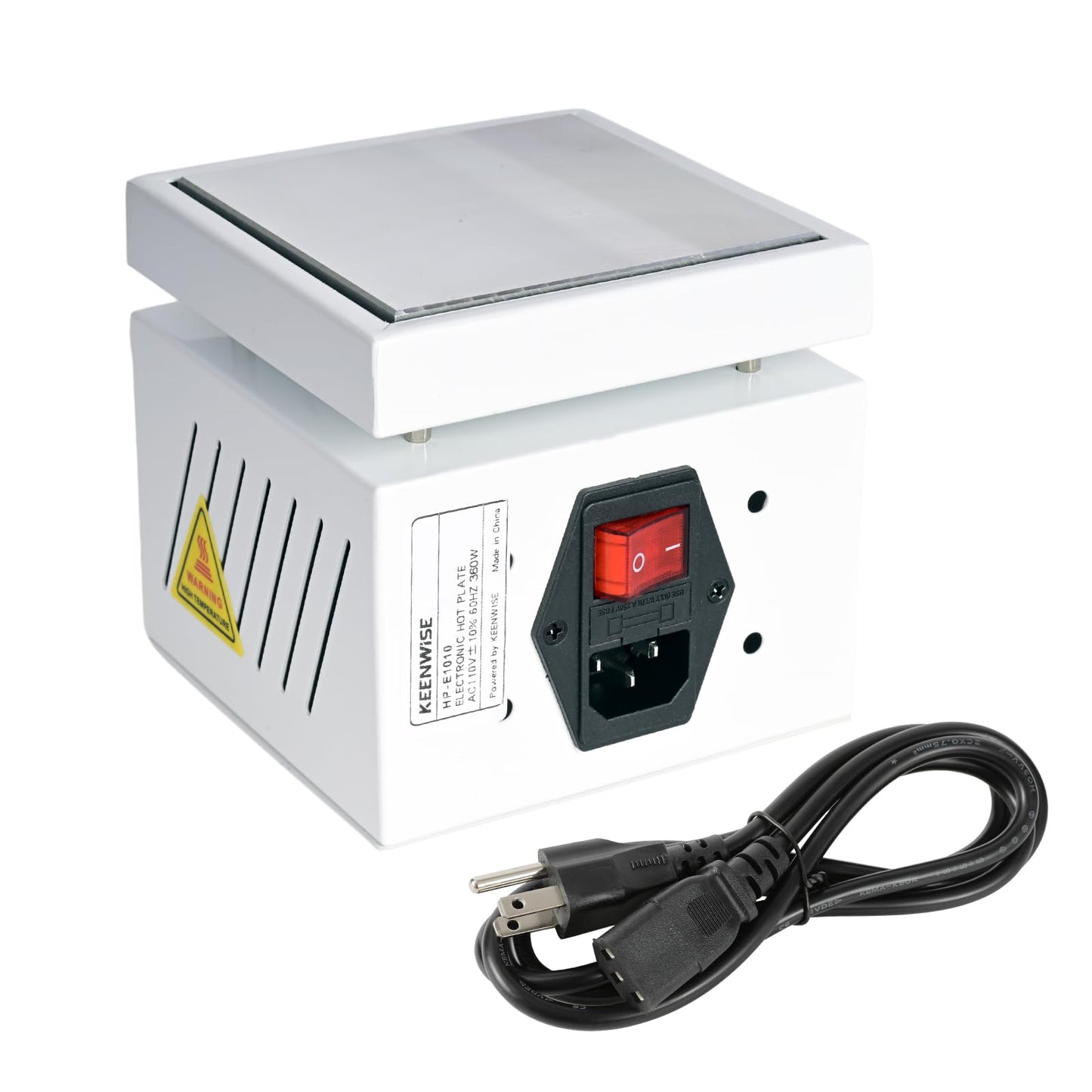 KeenWise 110V 360W Soldering Hot Plate, Electric Hot Plate, LED Microcomputer Electric Preheat Soldering Station Welder Hot Plate Rework Heater Lab 100X100mm (3.94 * 3.94in) Plate