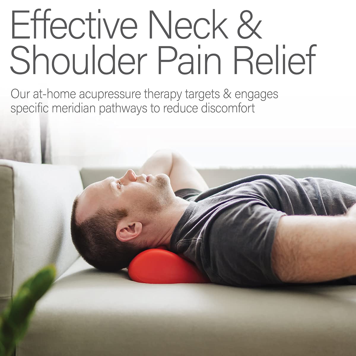Kanjo Acupressure Neck Pain Relief Cushion | Cervical Traction Device & Acupressure Cushion for Muscle Tension & Relaxation | Helps Relieve Neck & Shoulder Pain | FSA & HSA Eligible | Blue