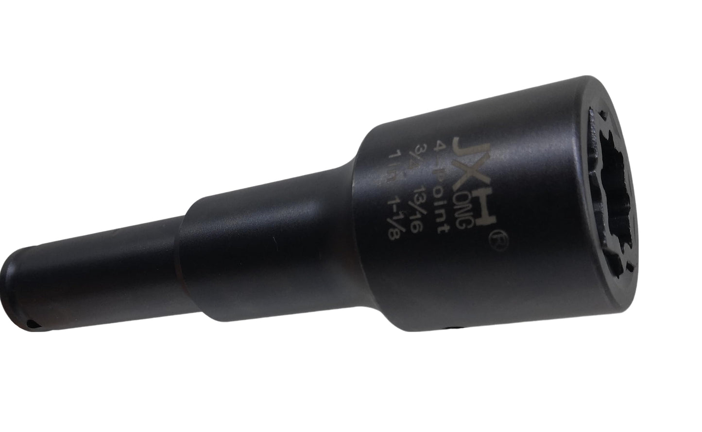 JXHONG 4-Point Square Impact Socket,1/2 drive， 4 in 1 Coaxial Spring Loaded Socket: 3/4", 13/16", 1", 1-1/8", Heat Treated Cr-Mo Alloy Steel