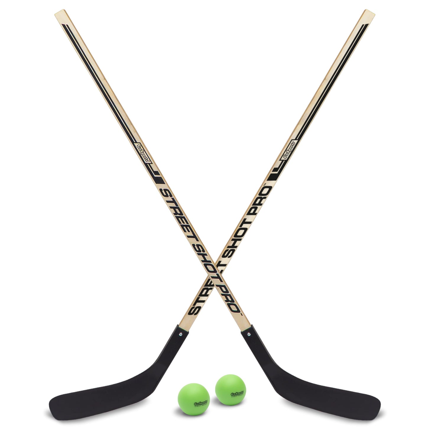 GoSports Street Hockey, Choose Between Street Hockey Goal Set with Sticks, or Street Hockey Sticks (2 Pack)