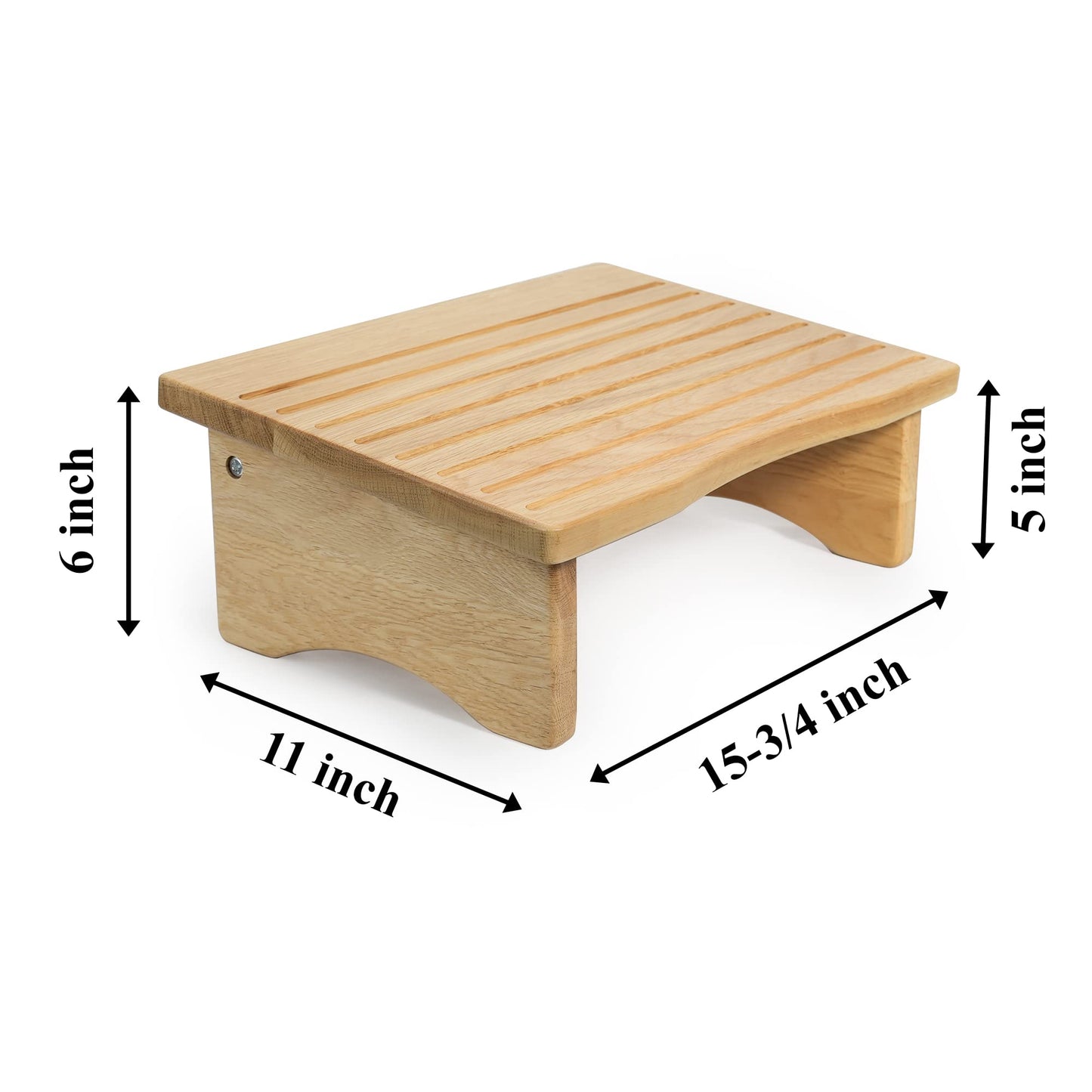CONSDAN Foot Rest, Ergonomic Footrest for Under Desk at Work, Nursing Foot Stool, Natural Solid Wood Non-Slip Slanted Top Foot Stool for Office/Standing Desk (Natural Color)