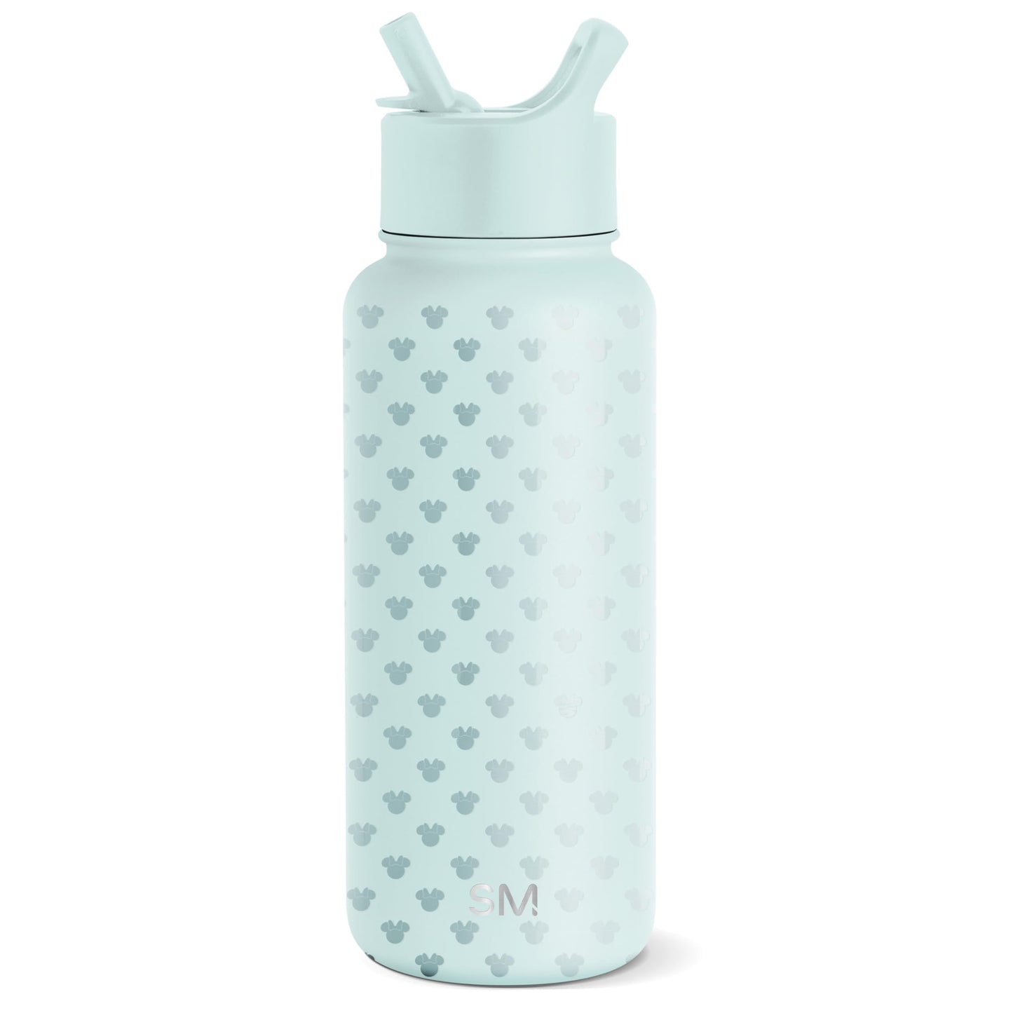 Simple Modern Disney Minnie Mouse Water Bottle with Straw Lid Vacuum Insulated Stainless Steel Metal Thermos | Gifts for Women Leak Proof Flask | Summit Collection | 32oz | Minnie Mouse on Blue