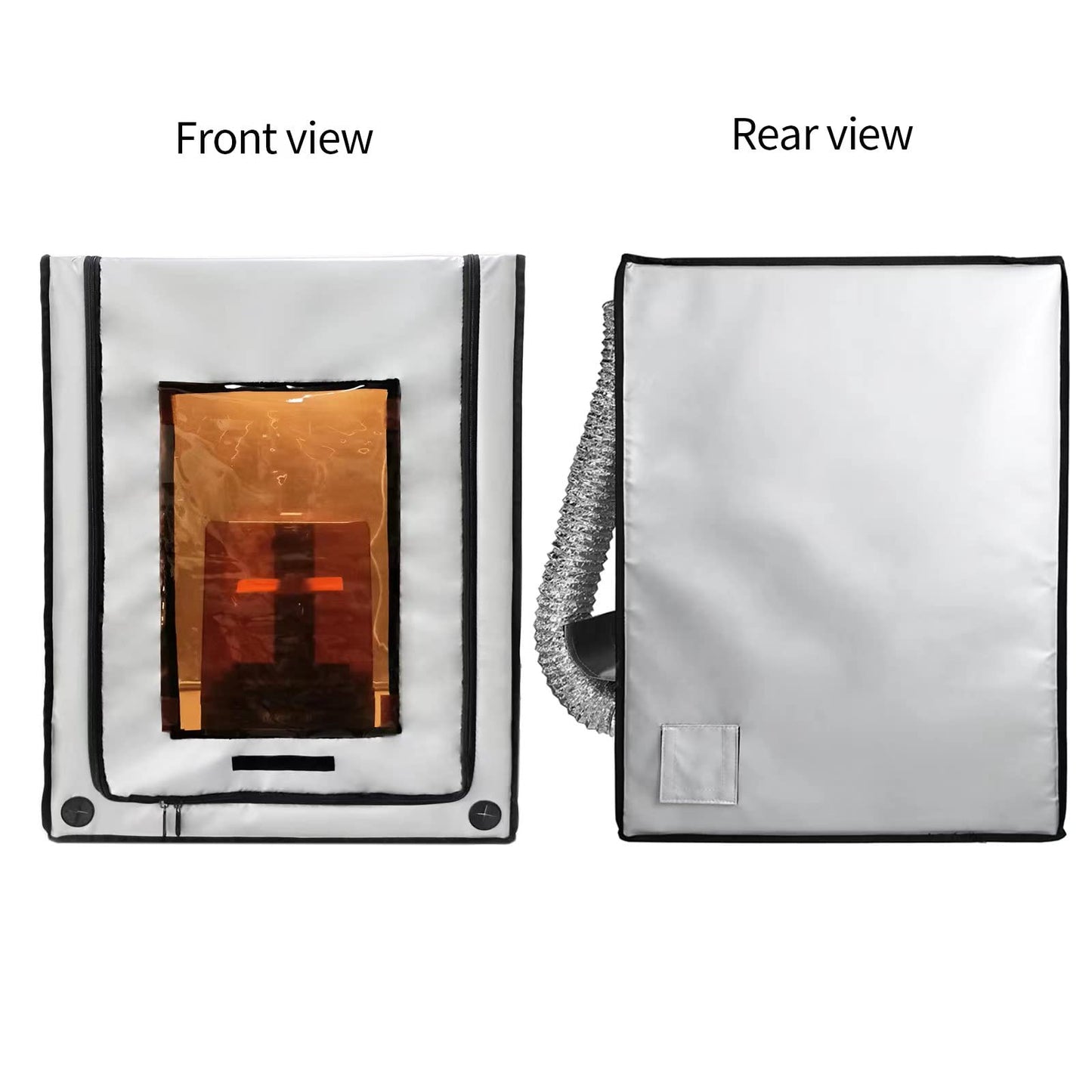 3-in-1 Multifunctional 3D Printer Enclosure Laser Engraver Eye Protective Shield Cover Resin 3D Printer Fireproof Tent with Fume Extractor Smoker Absorber Filament Dryer Dust Cover (3in1 Tent)