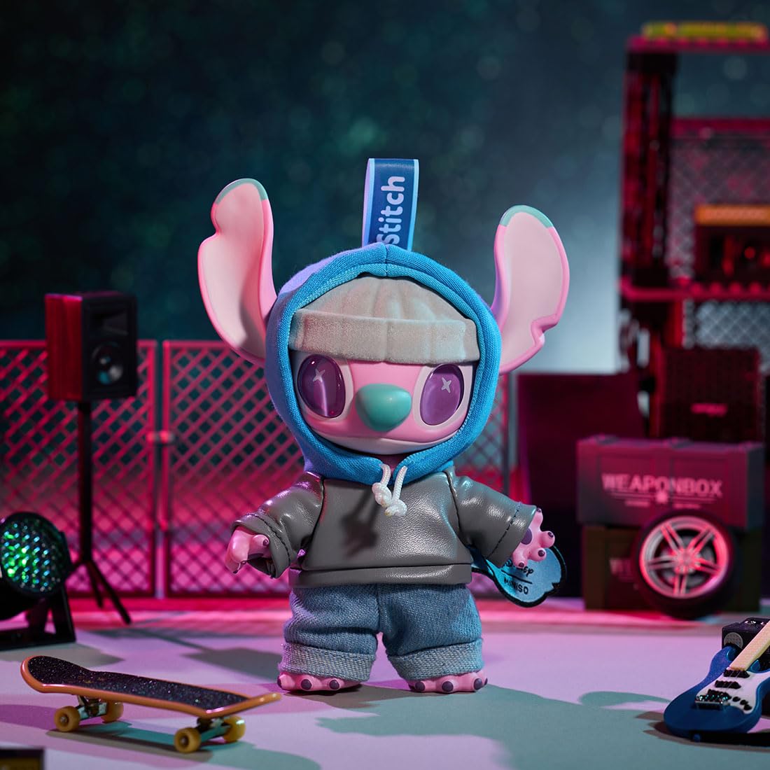 MINISO Disney Stitch GenZ Street Collection Vinyl Plush Pendant Surprise Box Figure Model Random Design Blind Box Toy Collectible Toy for Home Decor Birthday Gifts (Random One Figure)