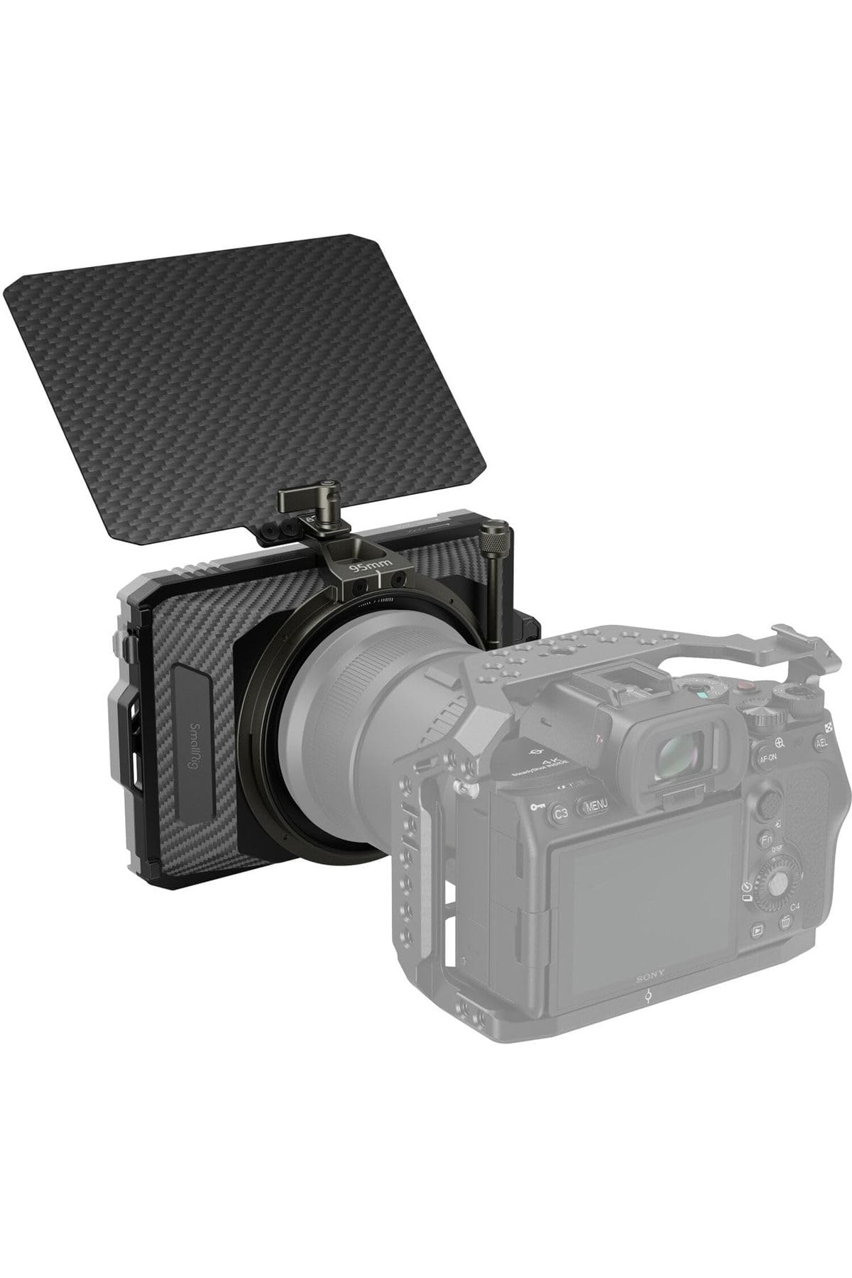 SmallRig Mini Matte Box Lite with Carbon Fiber Top Flag, Compatible with 67mm/ 72mm/ 77mm/ 82mm Lenses for DSLR and Mirrorless Camera