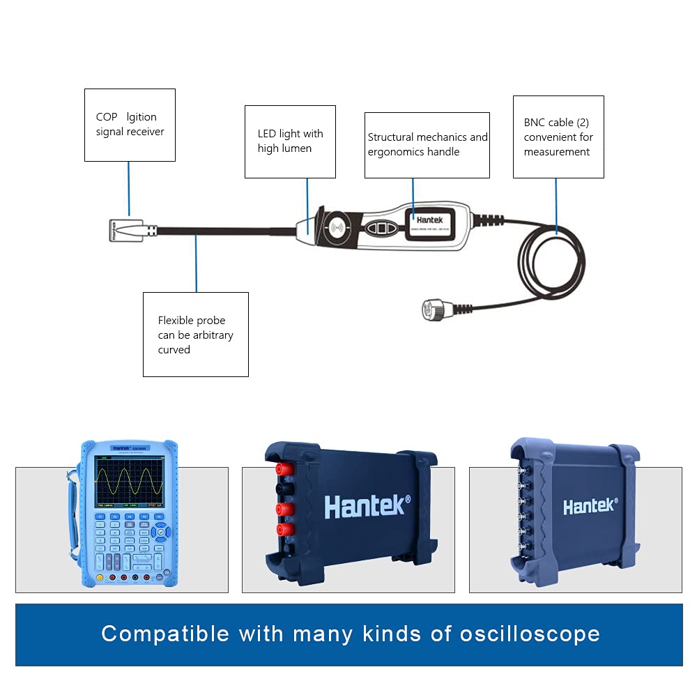 Hantek HT25COP Ignition Waveform of Automobile Engine Coil-on-Plug and Signal Probe, can be Works with Normally oscillscope