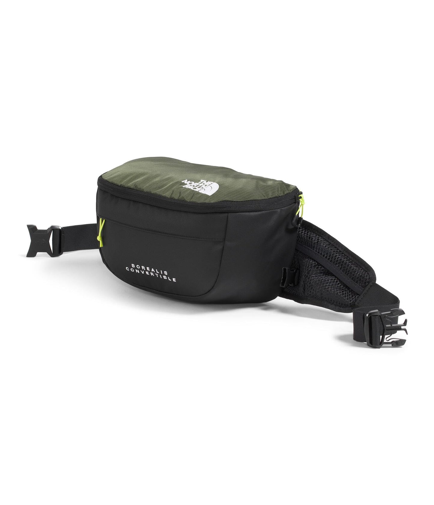 THE NORTH FACE Borealis Convertible Pack | Commuter Laptop Backpack with Removable Lumbar Pack, Water Repellent Finish, New Taupe Green/TNF Black/Fizz Lime, One Size