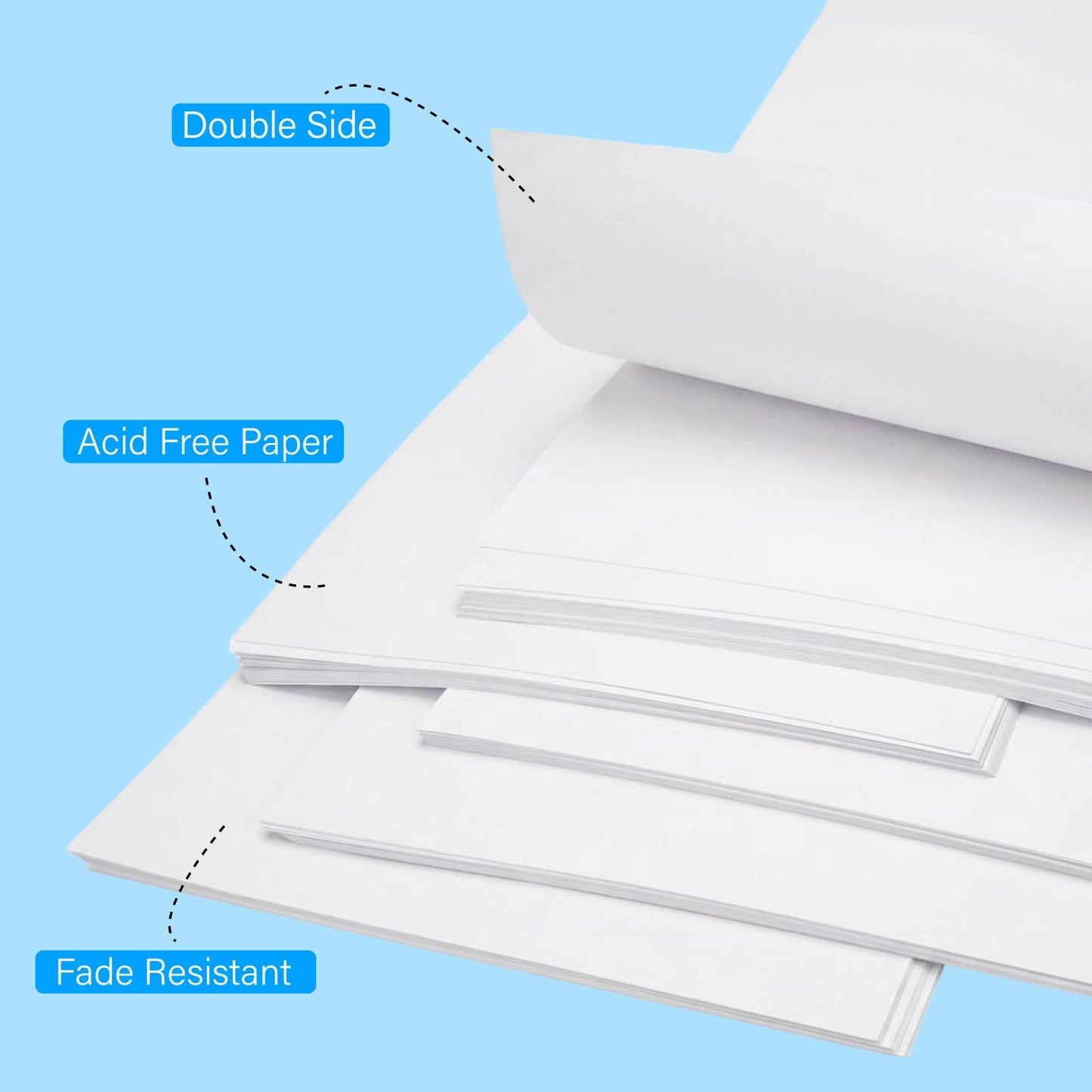 100Pcs White Poster Board,VinTS 11.7x16.5 White Poster Paper, 230G Thickness Poster Board Bulk, Blank Graphic Display Board for School Arts, Classroom Crafts, exhibits and Notices (Pack of 100)