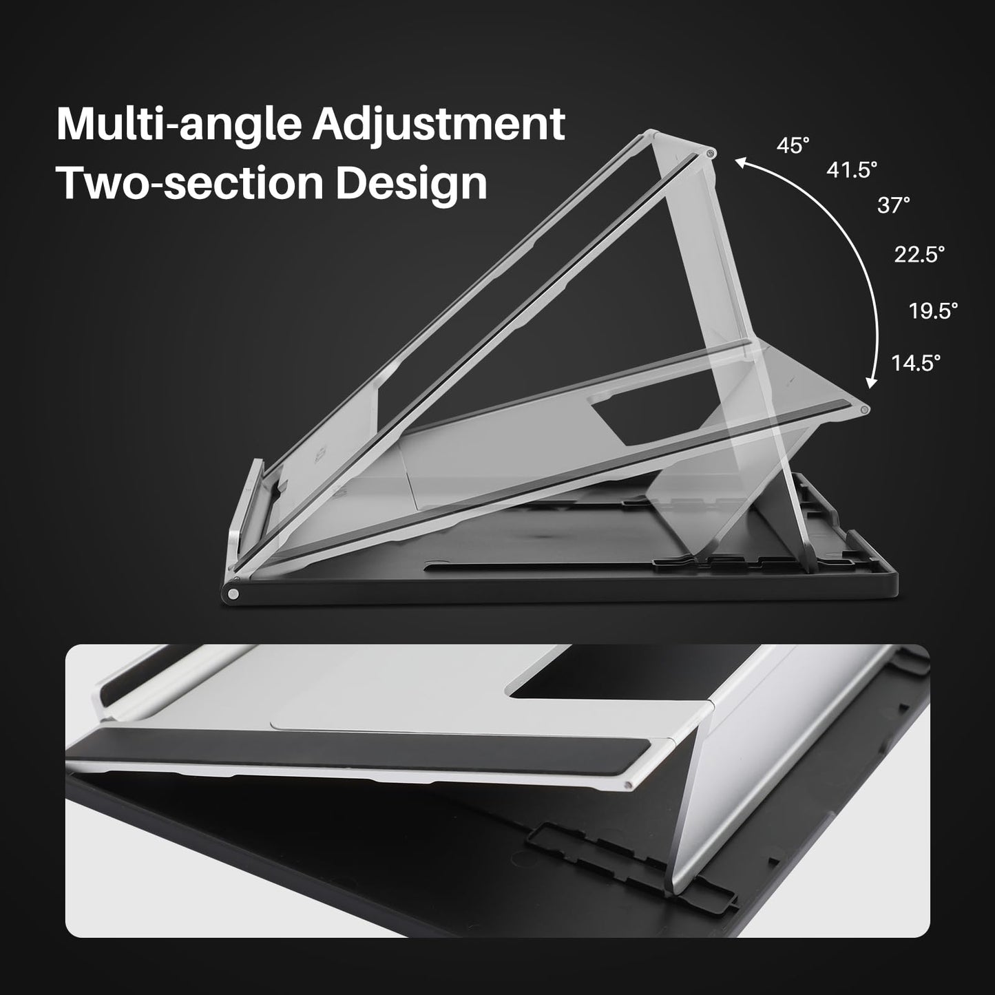 HUION ST200 Adjustable Drawing Tablet Stand Laptop Stand for 10-16inch Laptop, Tablet, Drawing Monitor