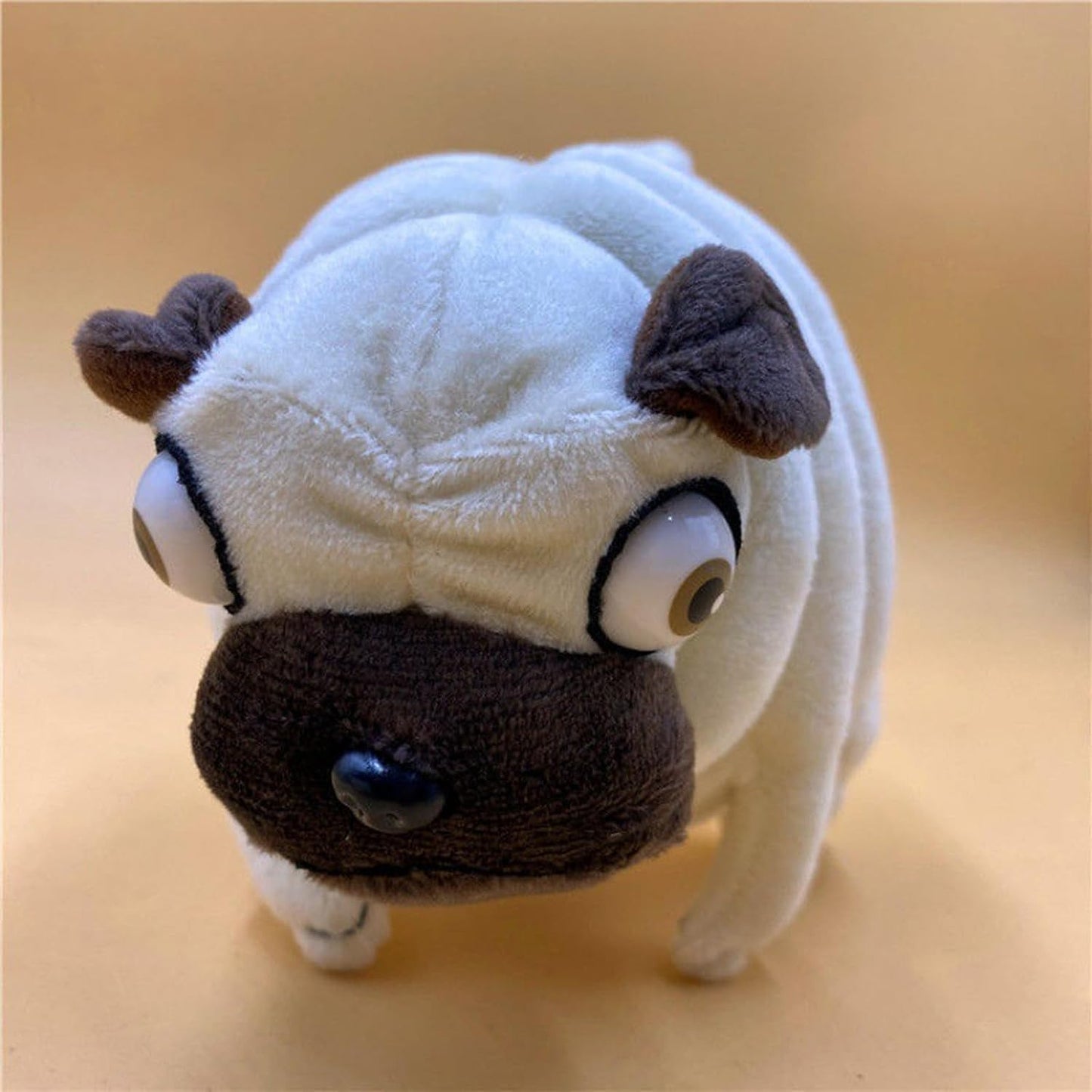Pug Plush Toy 16" Hilarious Stuffed Animal Funny Ugly Cute Pug Weirdo Stuffed Animal Pug Plushies for Kids Boys Adults Valentines Birthdays Gift