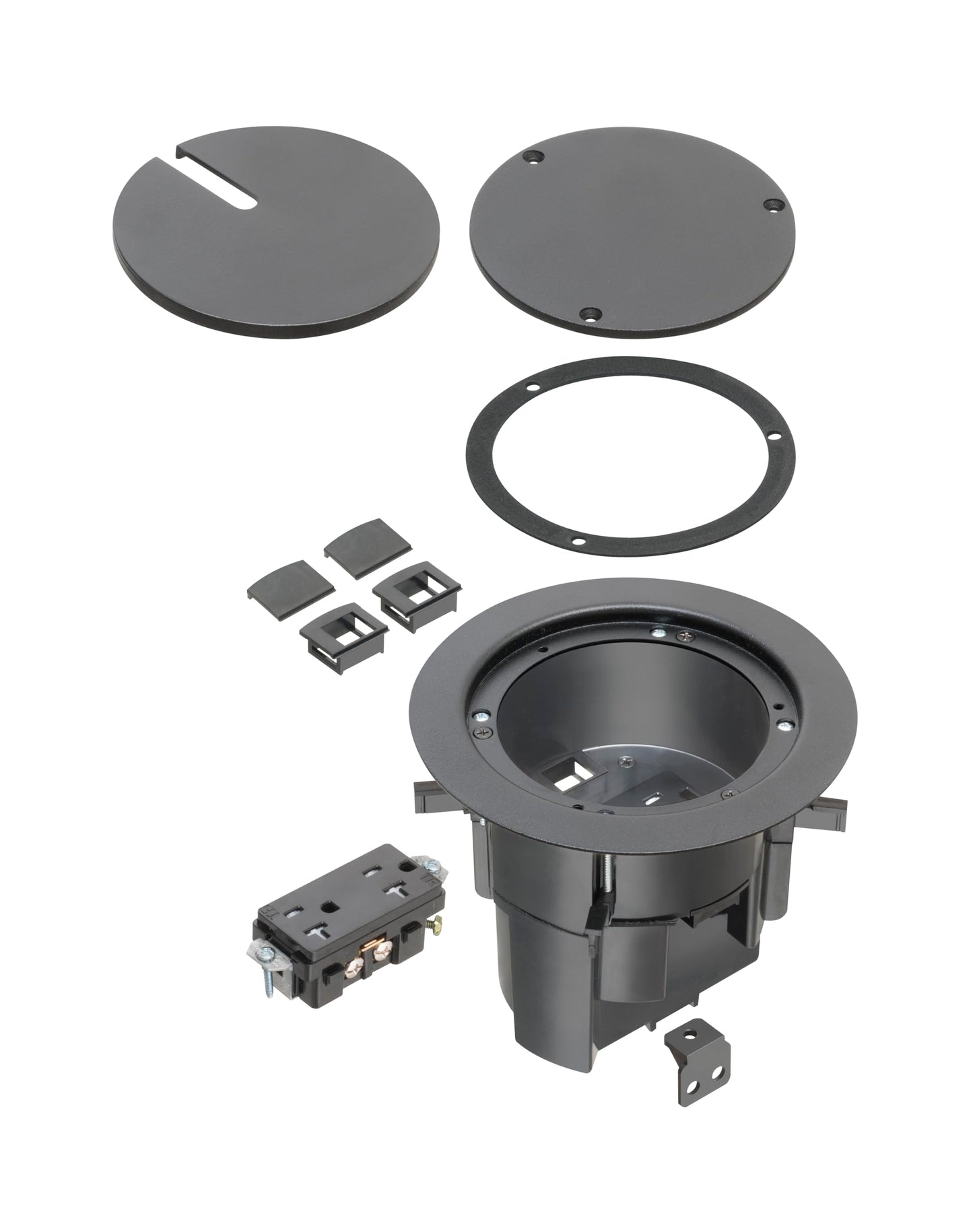 Arlington FLBR5420BL InBox Floor Box Kit with Recessed Wiring