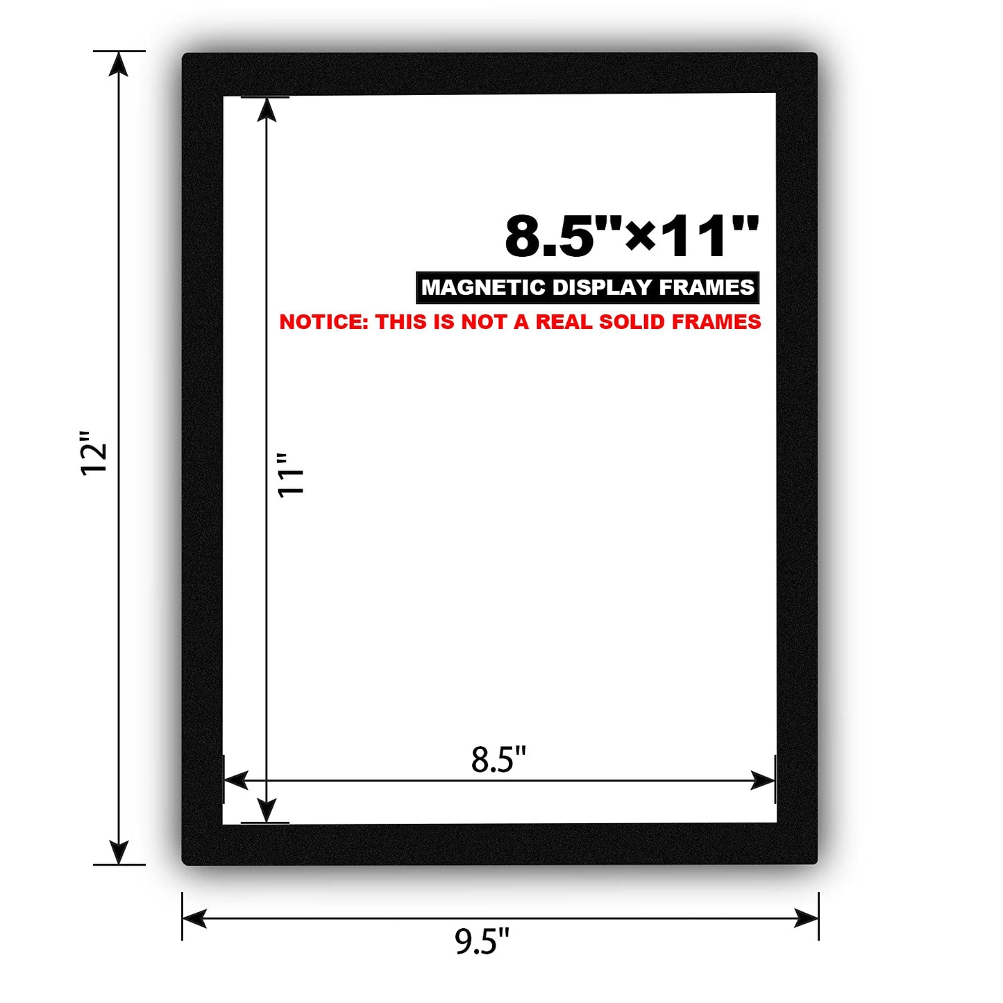 30 Pcs Magnetic Signs Holder, for 8.5" x 11" Letter, Sturdy PVC Magnet Document Holder, Magnet Picture Poster Frame, Can Self-Adhesive Wall/Door/Window or Magnetic for Refrigerator