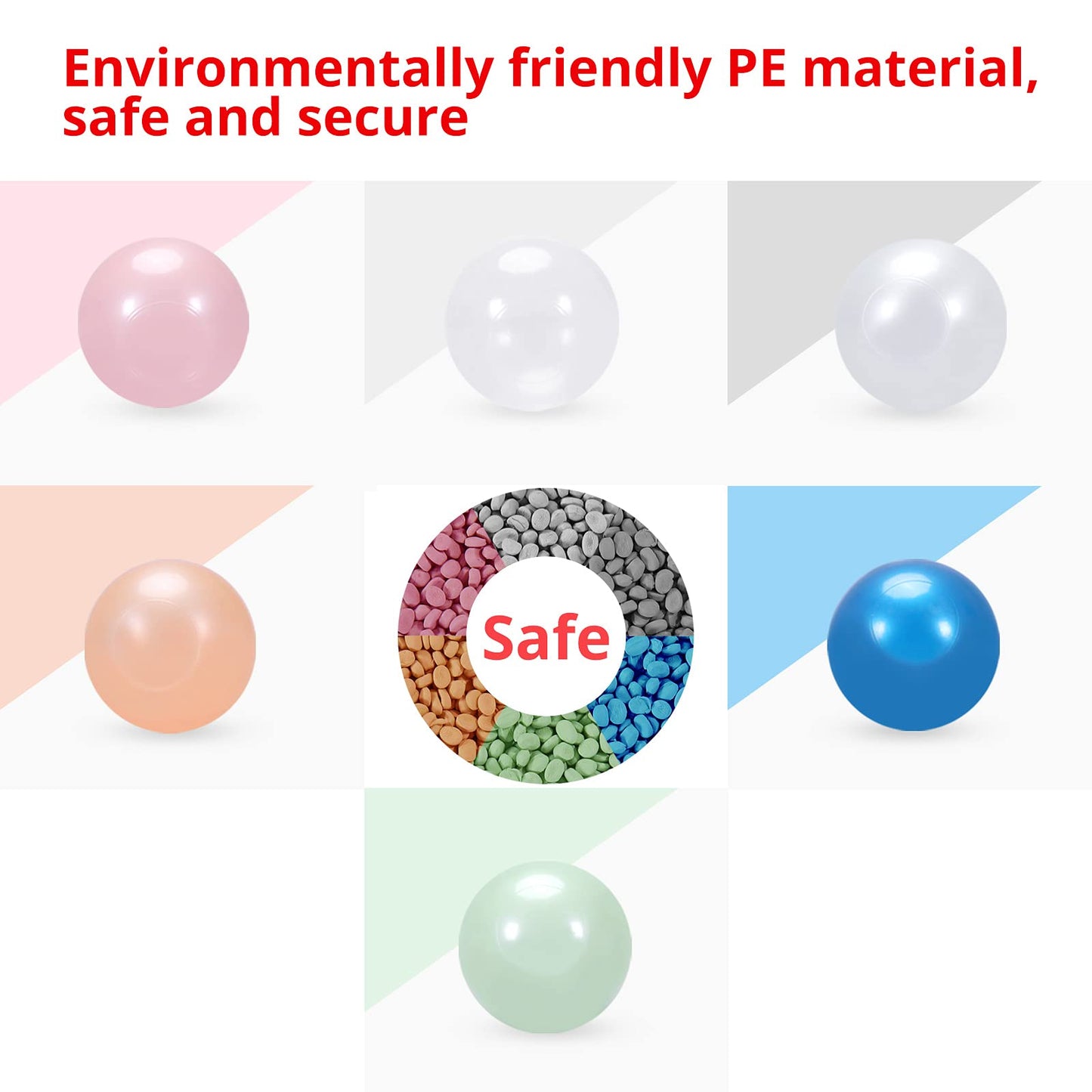 STARBOLO Star Ball Pit Balls - Pack of 100 200 500 1000 Macaron Balls BPA&Phthalate Free Non-Toxic Crush Proof Ocean Ball Soft Plastic Balls for 1-5 Years Kids Birthday Pool Tent Party.