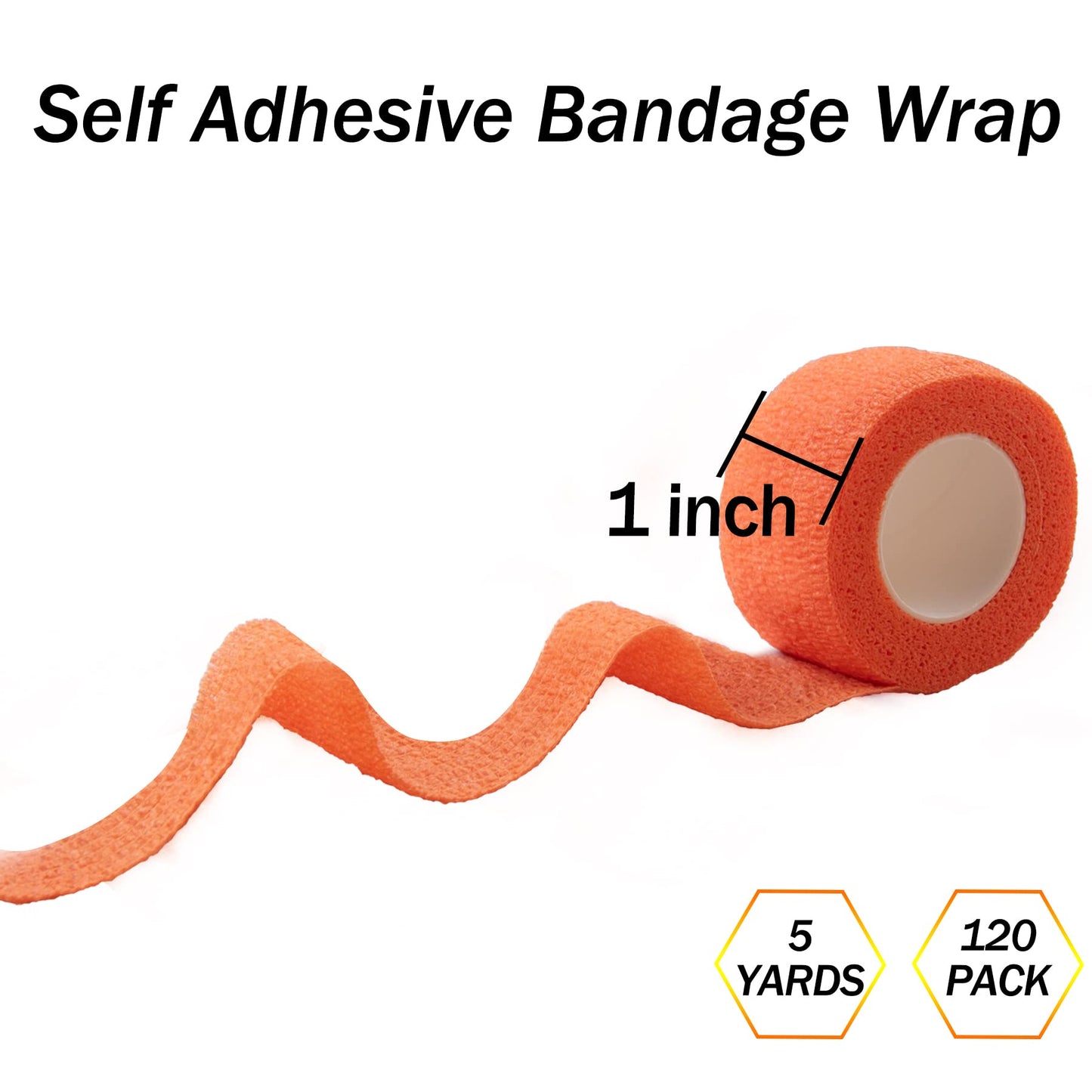 BQTQ 144 Rolls Self Adhesive Bandage Wrap 1 Inch Colorful Self Adherent Wrap Tape Sticky Bandage Athletic Wrap Self Adhesive Wrap for Sports Vet Wrist Ankle Sprains