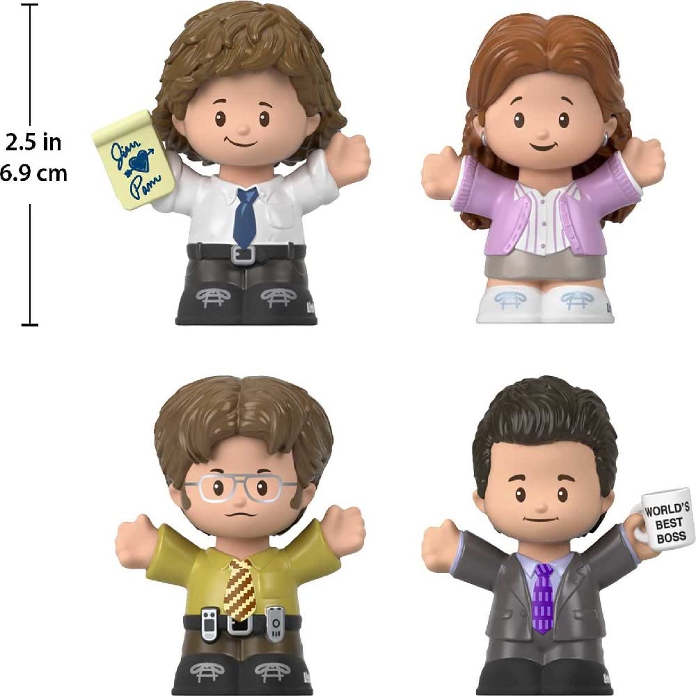Fisher-Price Little People Collector the Office Figure Set, 4 character figures from the American TV show in a giftable package for fans ages 1-101 years