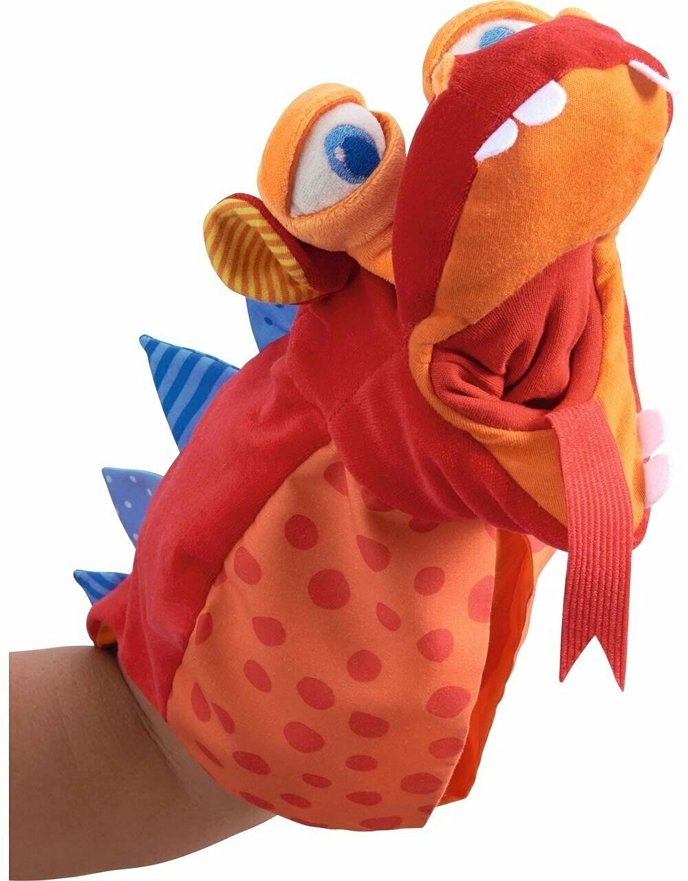 HABA Glove Puppet Eat it Up Dragon - Hand Puppet that Eats Small Objects, Perfect Toddler Toys for Ages 2-4, Sensory Hand Puppets, Preschool Toys