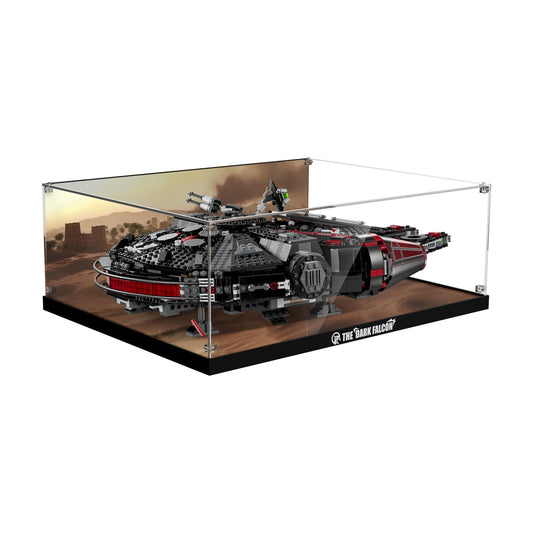 Acrylic Display Case for Lego Star Wars Dark Millennium Falcon 25th Anniversary Buildable Starship Model, Dustproof Clear Display Box Compatible with Lego 75389 (No Models, Only Box)