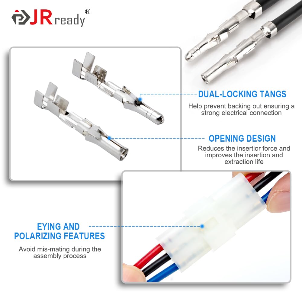 JRready ST6478 Pin Connectors Kit 678PCS 2 3 4 6 9 12 Pin Housing 062” and 093”Series Crimp Terminal Molex Connector 14-24AWG Male Female Pins with Pin Remove Extractor Tool for Electrical Connector