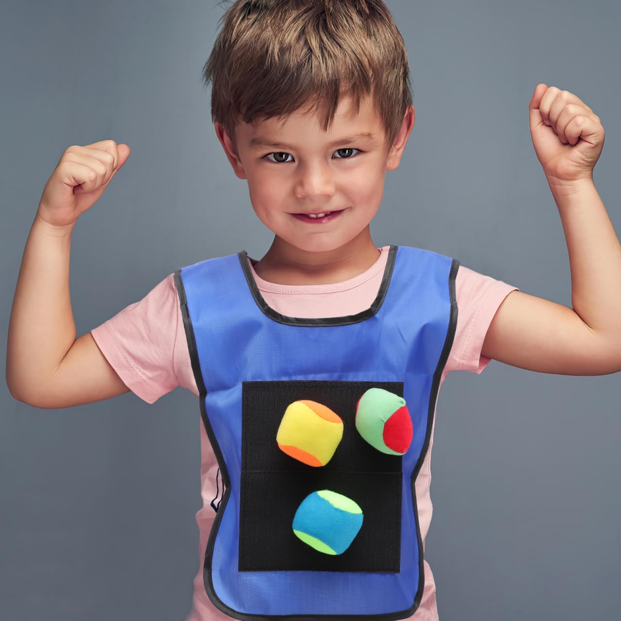SAFIGLE 12pcs Kickball Bases Throwing Game Sticky Vest Sticky Vest for Stick Ball Catch Game Children Tag Foam Ball Dodgeballs Ball Game Toss Kids Suit Parent-Child Boy Props