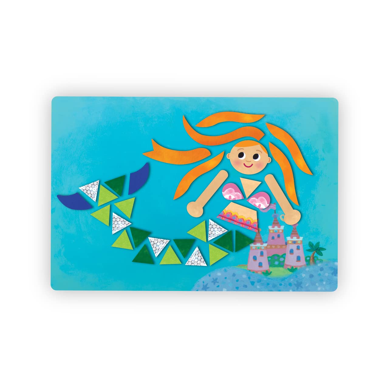 Peaceable Kingdom Mermaid Island Sparkle Mosaics, Magnet Design Mosaic